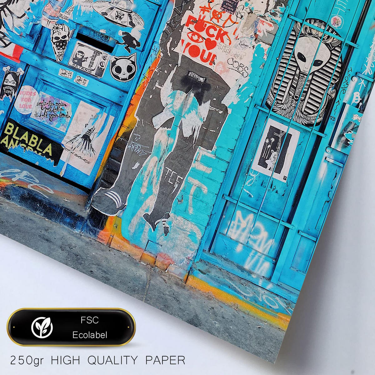 POSTER Set Mit 6 Graffiti A3 & A4 Rahmenlos - Klar, Papier (29/3cm) - Nacnic