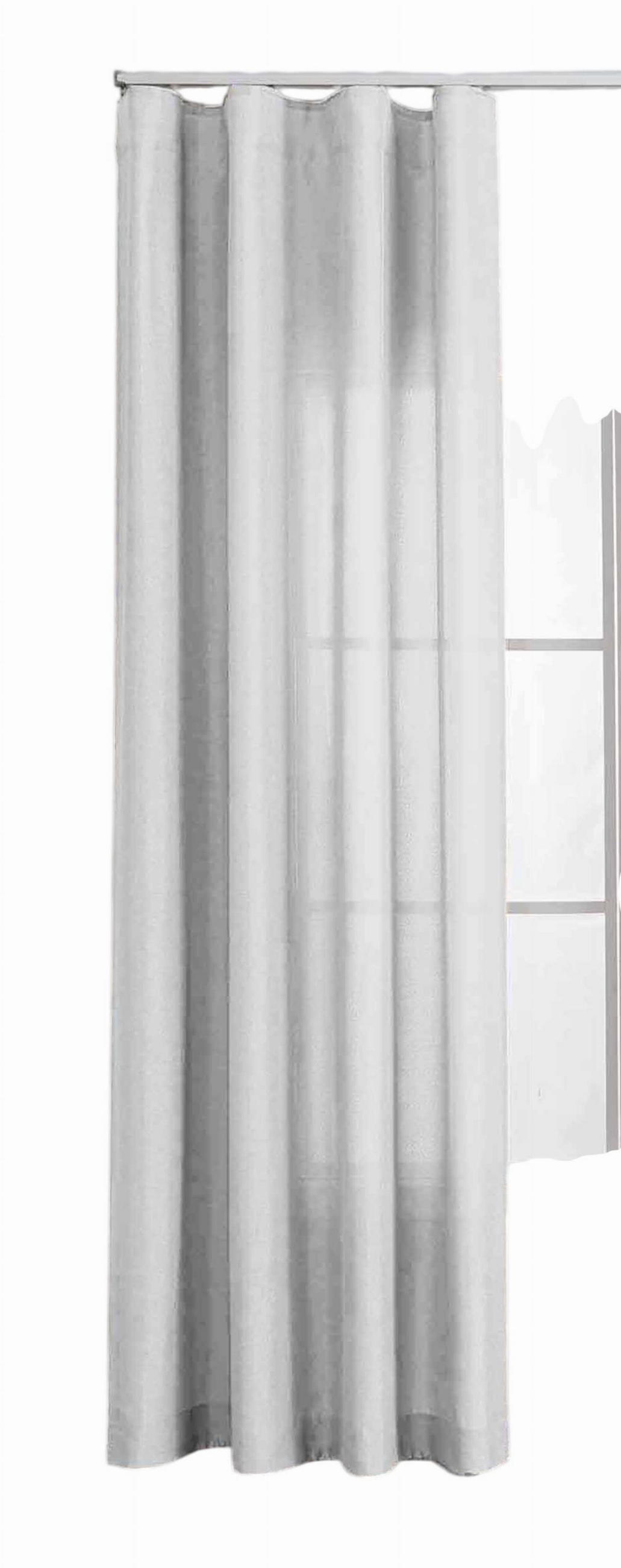 GARDINE Wellenvorhang Wien 245x145 cm Weiß - Weiß, Textil (145/245cm) - Gardinenbox