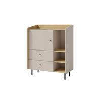 KINDERKOMMODE ALBI 09 95/42/115 in Sandbeige / Geölte Eiche - Eichefarben/Beige, Holzwerkstoff (95/115/42cm) - Deine Möbel 24