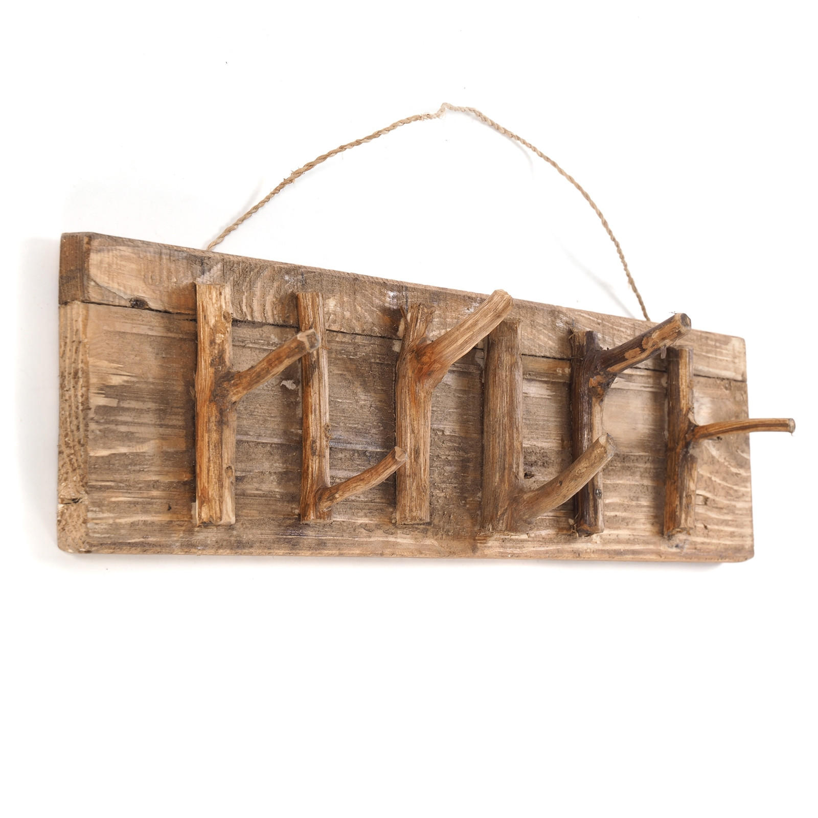 WANDGARDEROBE SAMOA Recyclingholz naturfarben - Naturfarben, Holz (60/14/11cm) - DESIGN DELIGHTS