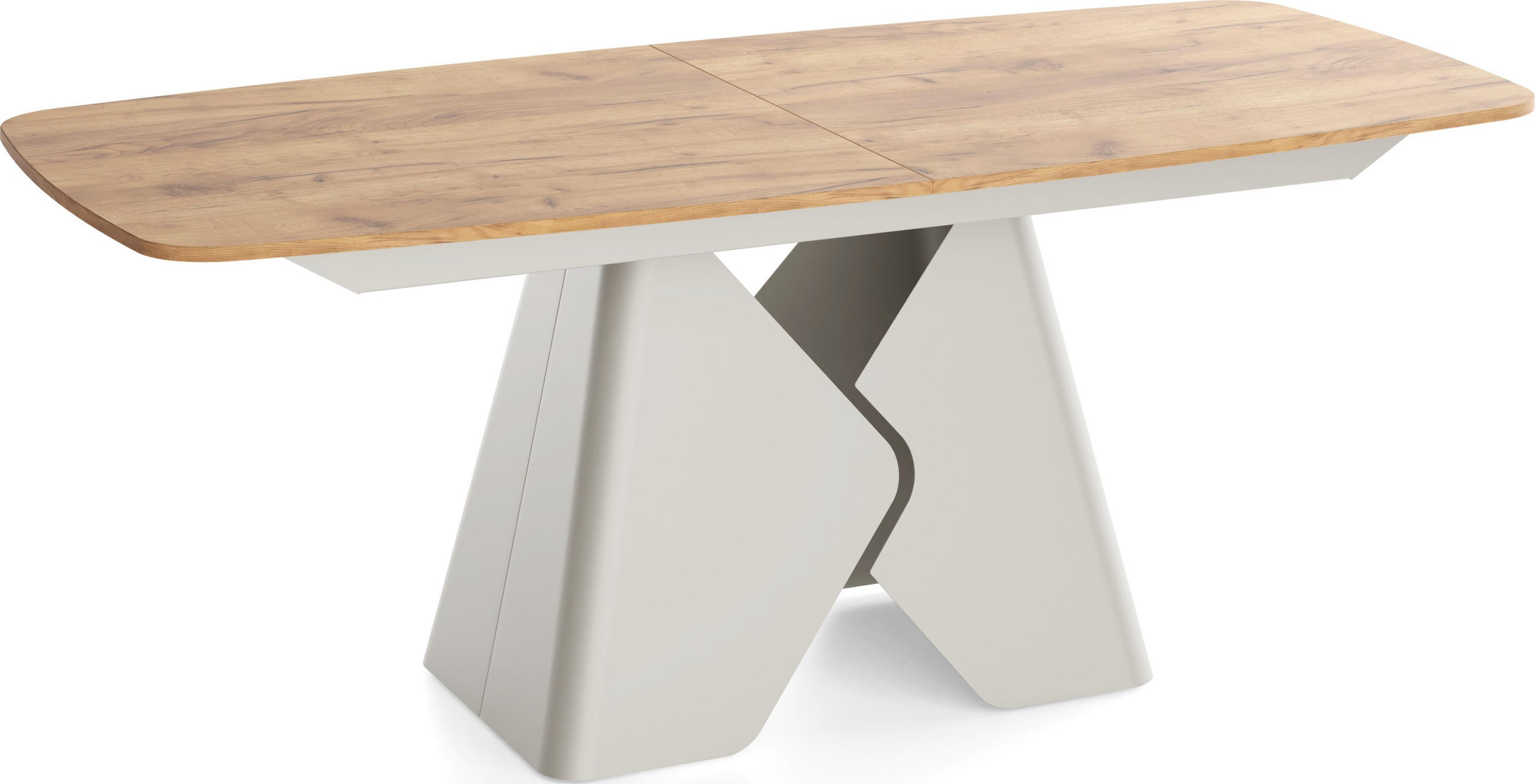 ESSTISCH Vanta rechteckig ausziehbar verlängerbar mit Metallgestell in Kaschmir Grau, Eiche Braun 180-270/90/76 cm - Eiche Wotan/Schwarz, Holzwerkstoff/Metall (90/270/76cm) - WFL GROUP