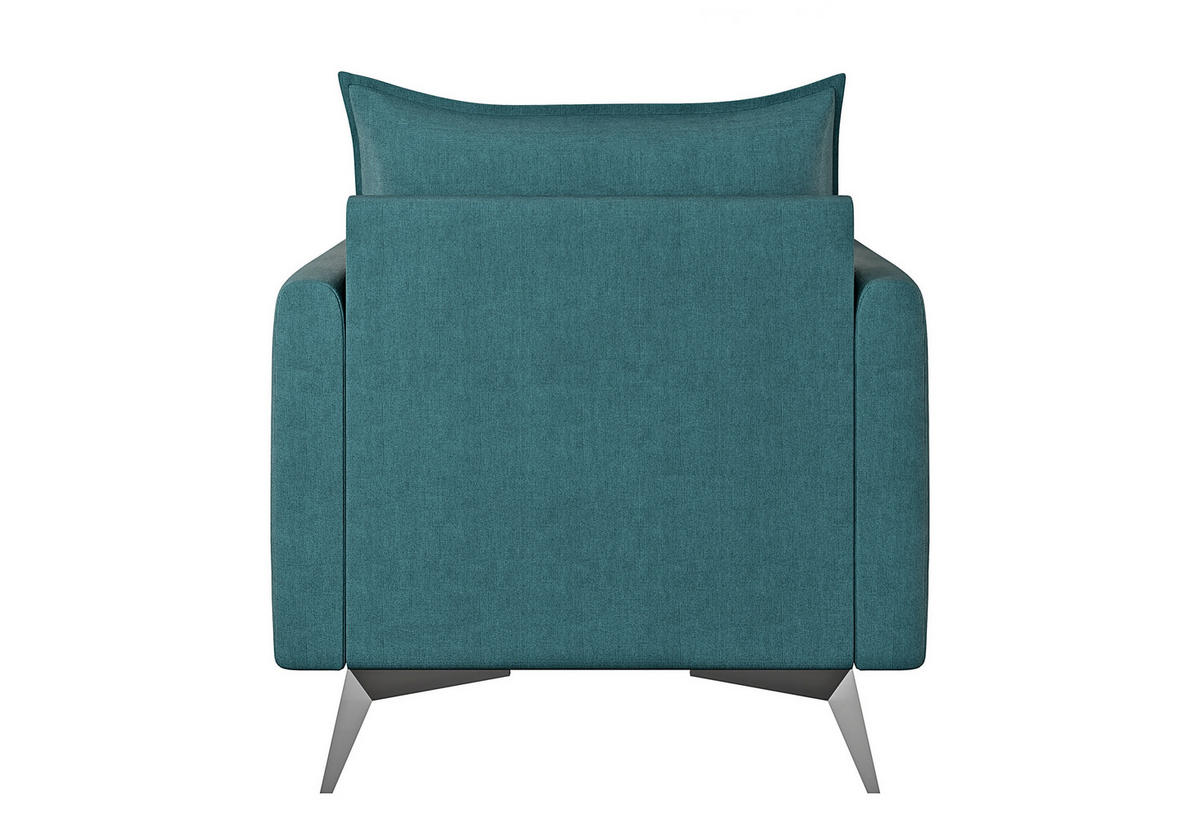 SESSEL Pulse Türkis Luxusmicrofaser - Türkis/Schwarz, Holz/Textil (74/86/31cm) - S-Style Möbel