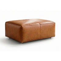 POLSTERHOCKER CELESTE Braun Leder - Braun, Leder/Kunststoff (120/48/80cm) - KAWOLA