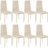 ESSZIMMERSTUHL 8er Set Thomas 41 x 45 x 98 5 cm beige - Beige, Textil (48/98.5/45cm) - tectake