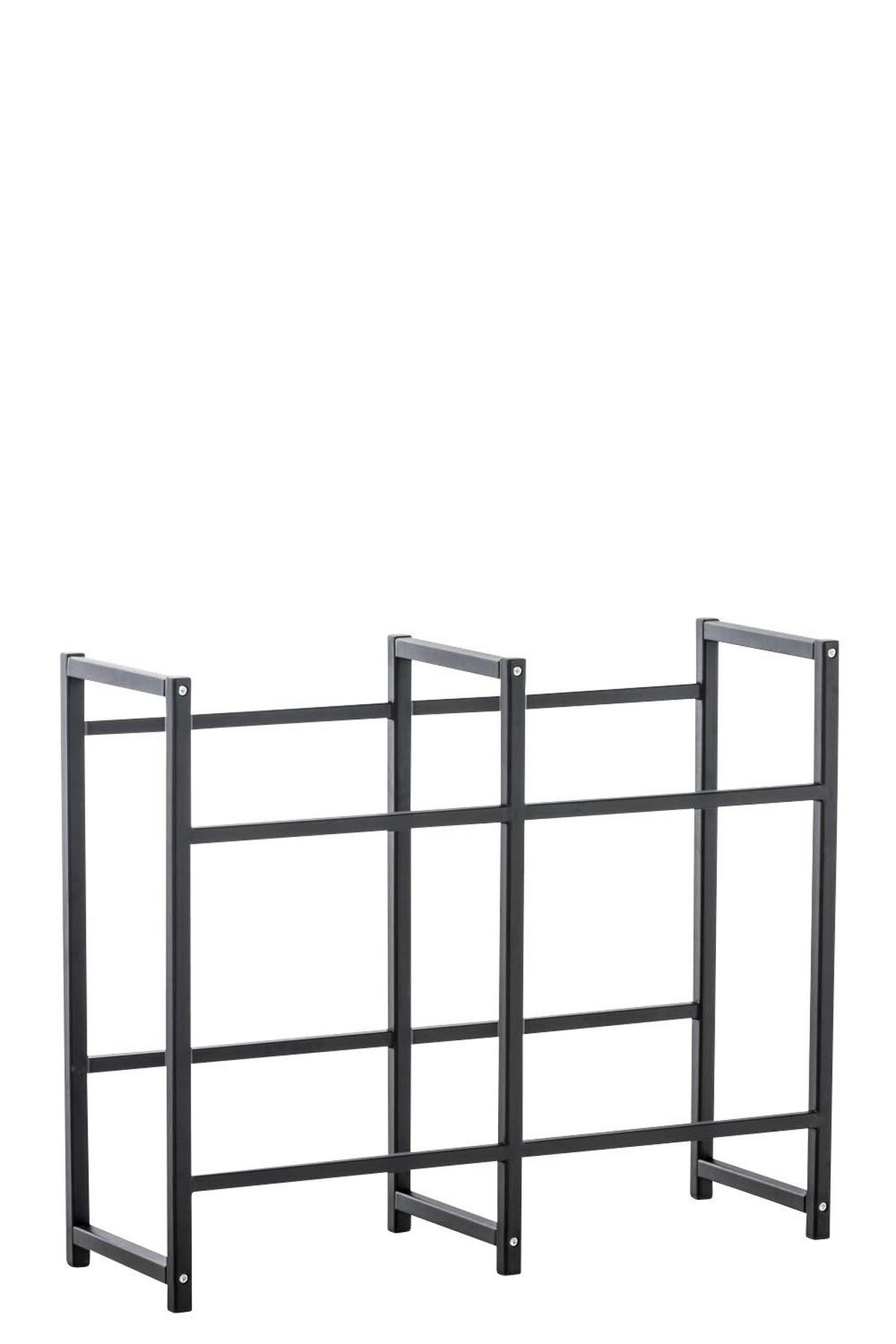 KASTENSTÄNDER Metall schwarz - Schwarz, Metall (91/75/31cm) - CLP