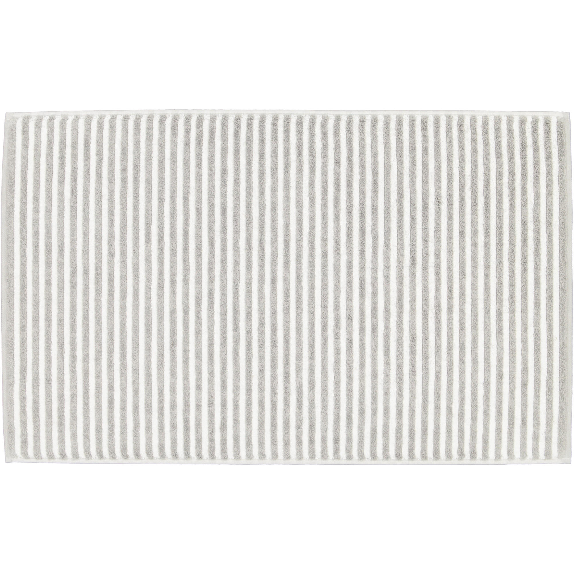 BADEMATTE TWO-TONE STRIPES 480 PLATIN - 76 - Grau, Textil (50/80cm) - Cawoe