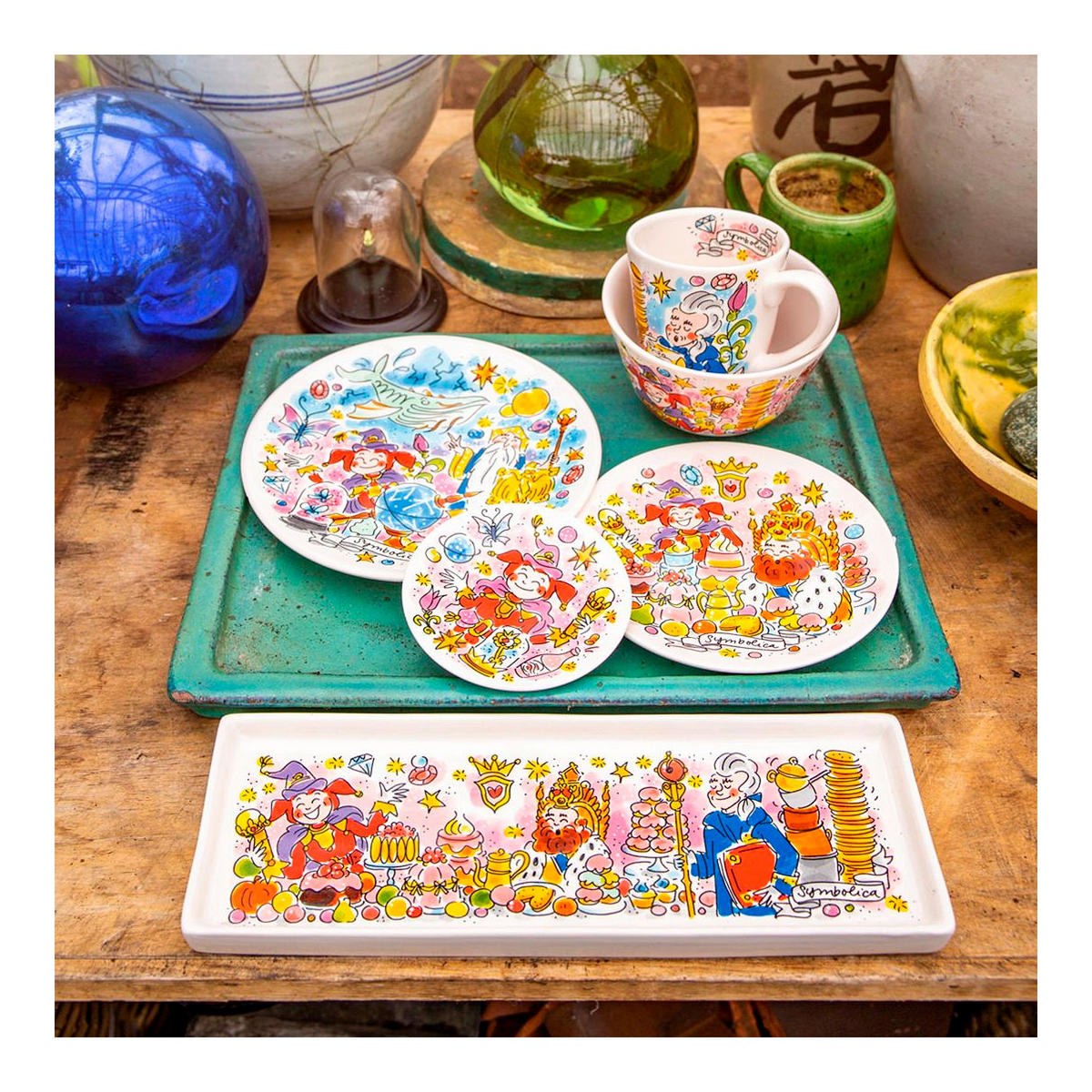 KUCHENPLATTE Symbolica in Bunt - 33cm - Multicolor, Keramik (12.3/34.5/2.1cm) - Blond Amsterdam