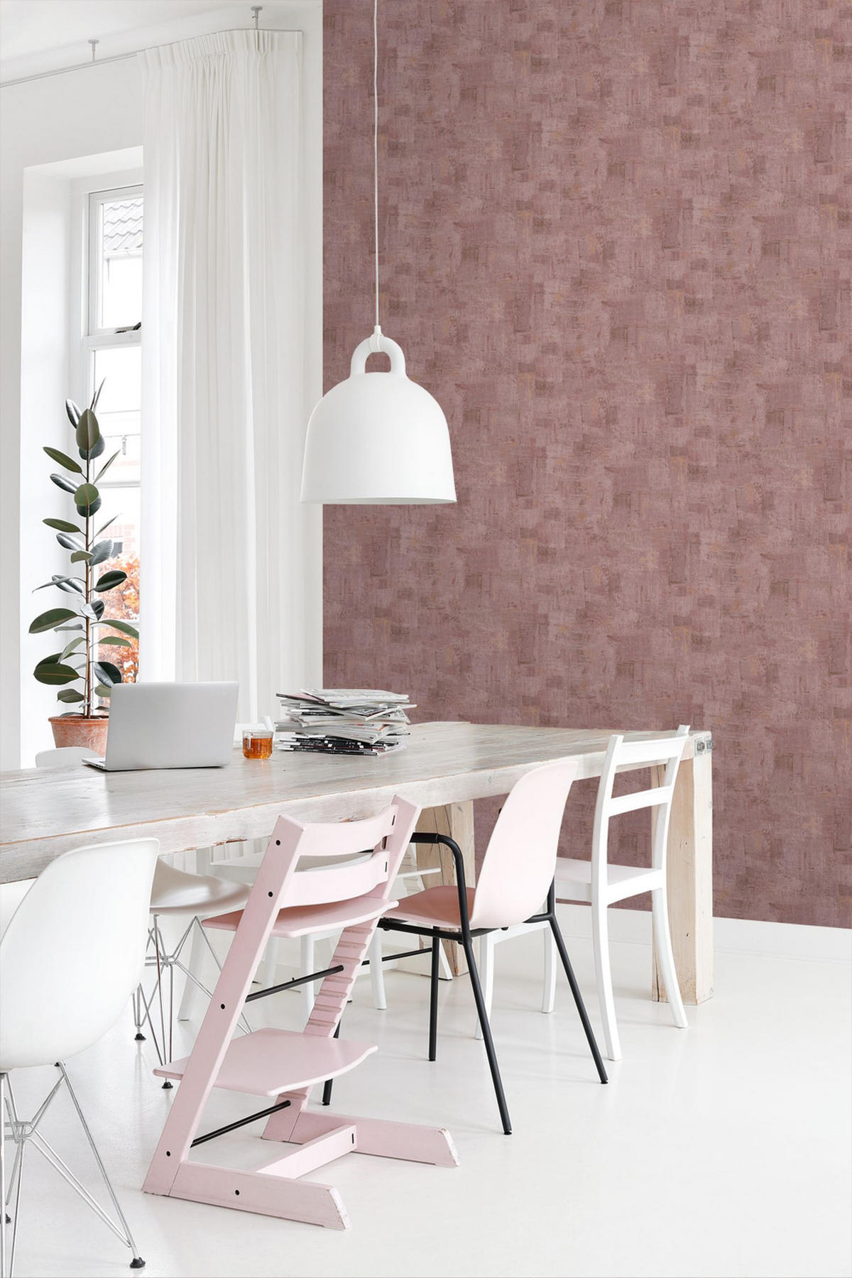 TAPETE mit malerischem Effekt 50 x 900 cm - Lila, Papier (50/900cm) - ESTAhome