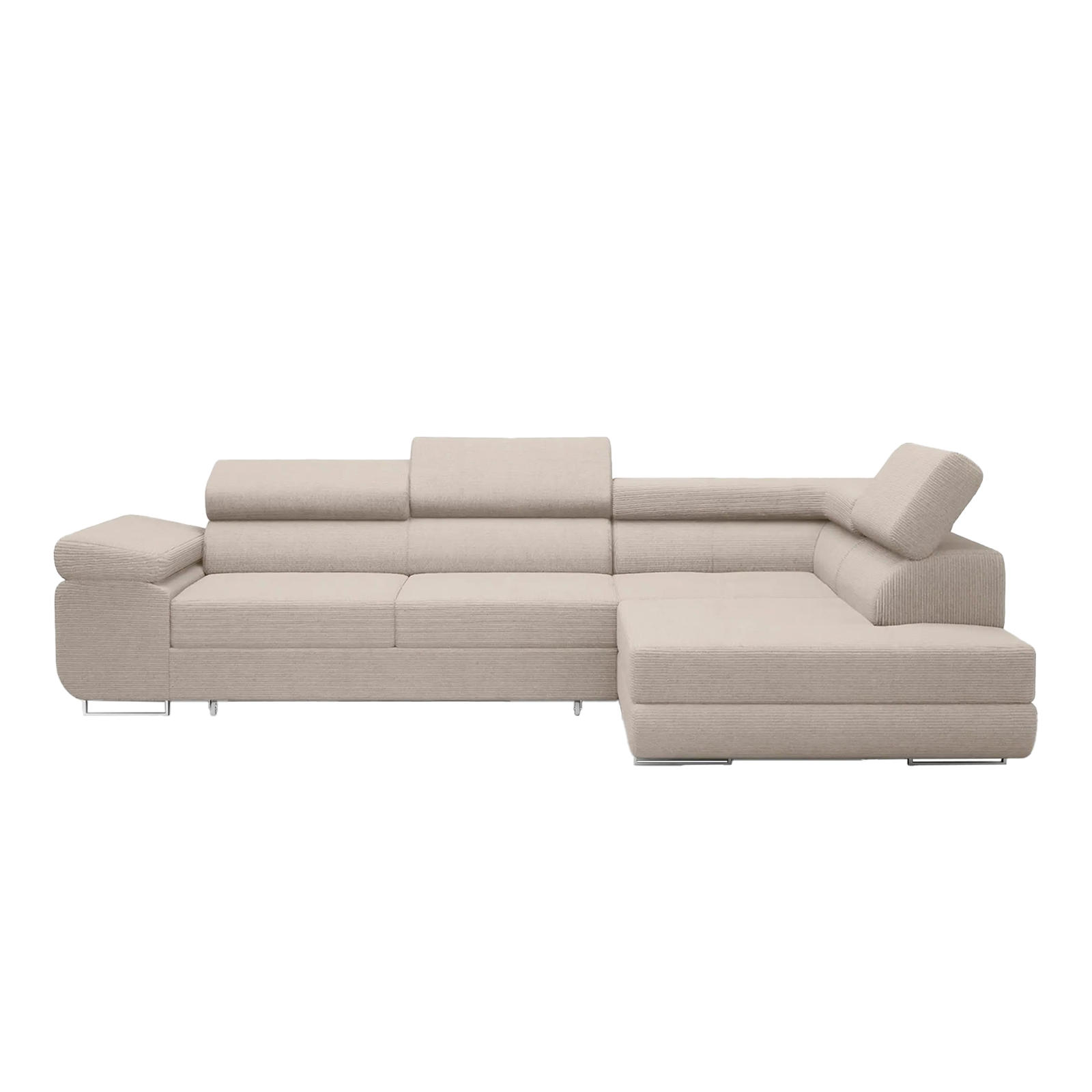 ECKSOFA Warton mit Schlaffunktion, Beige - Beige, Textil (275/202cm) - Fedve