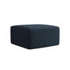POUF Cord Blau - Türkis/Schwarz, Holzwerkstoff/Kunststoff (75/37/75cm) - Makamii
