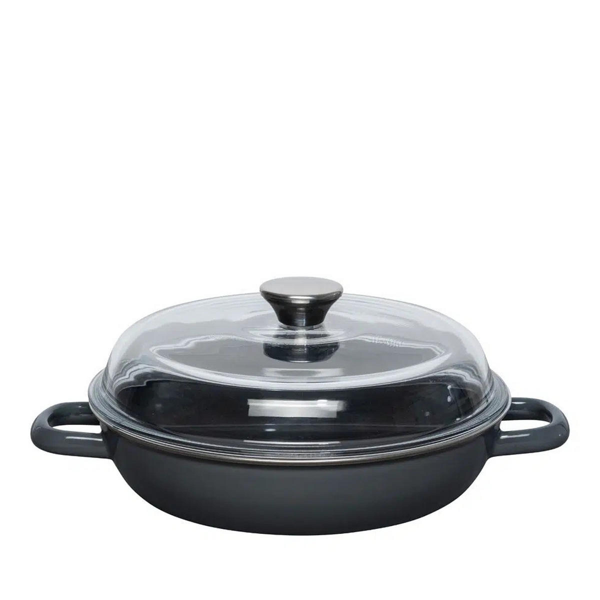SCHMORPFANNE 3360036 - Dunkelgrau, Metall (24cm) - Riess