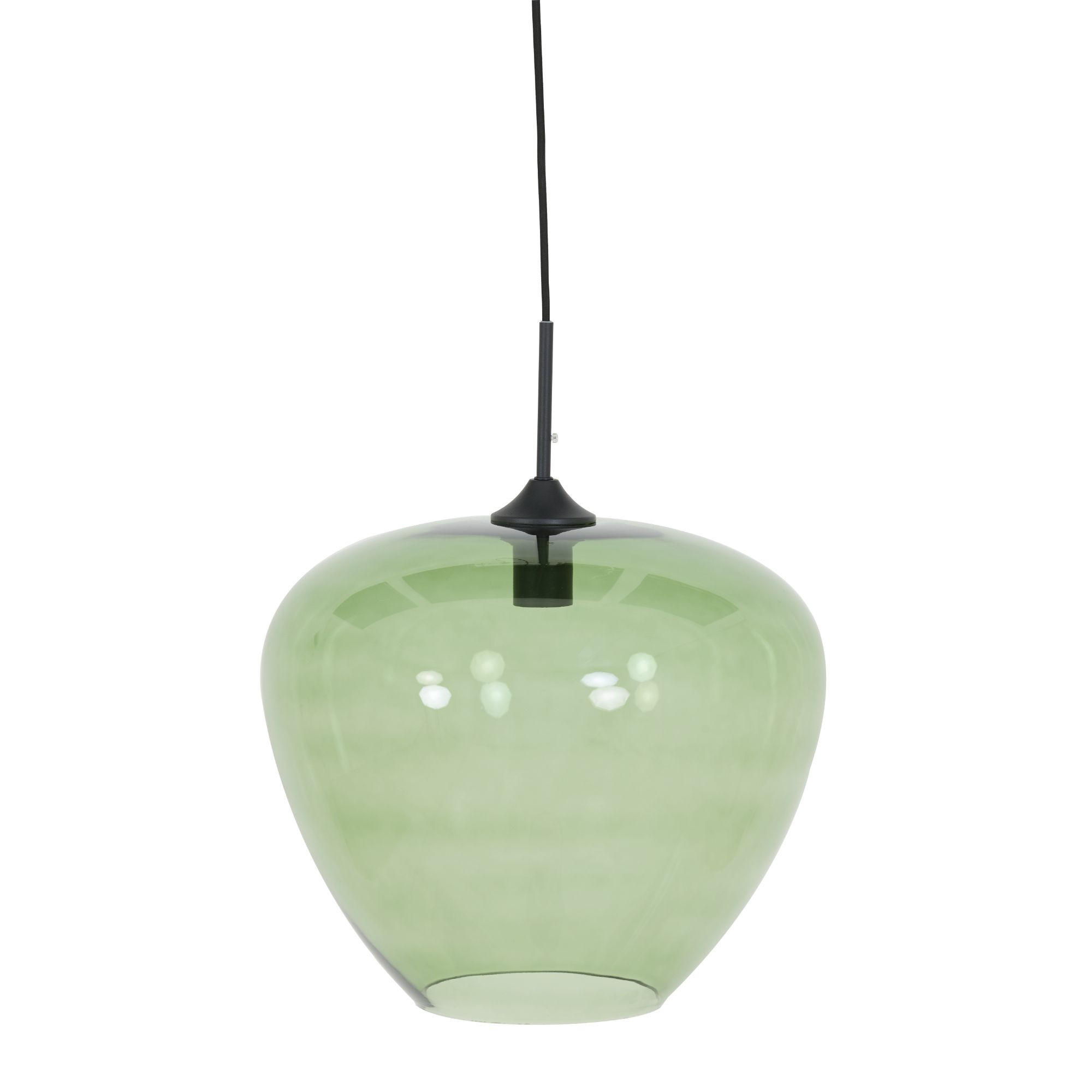 HÄNGELAMPE Mayson Grün Ø40/34 cm - Grün, Glas (40/40/34cm) - Light & Living