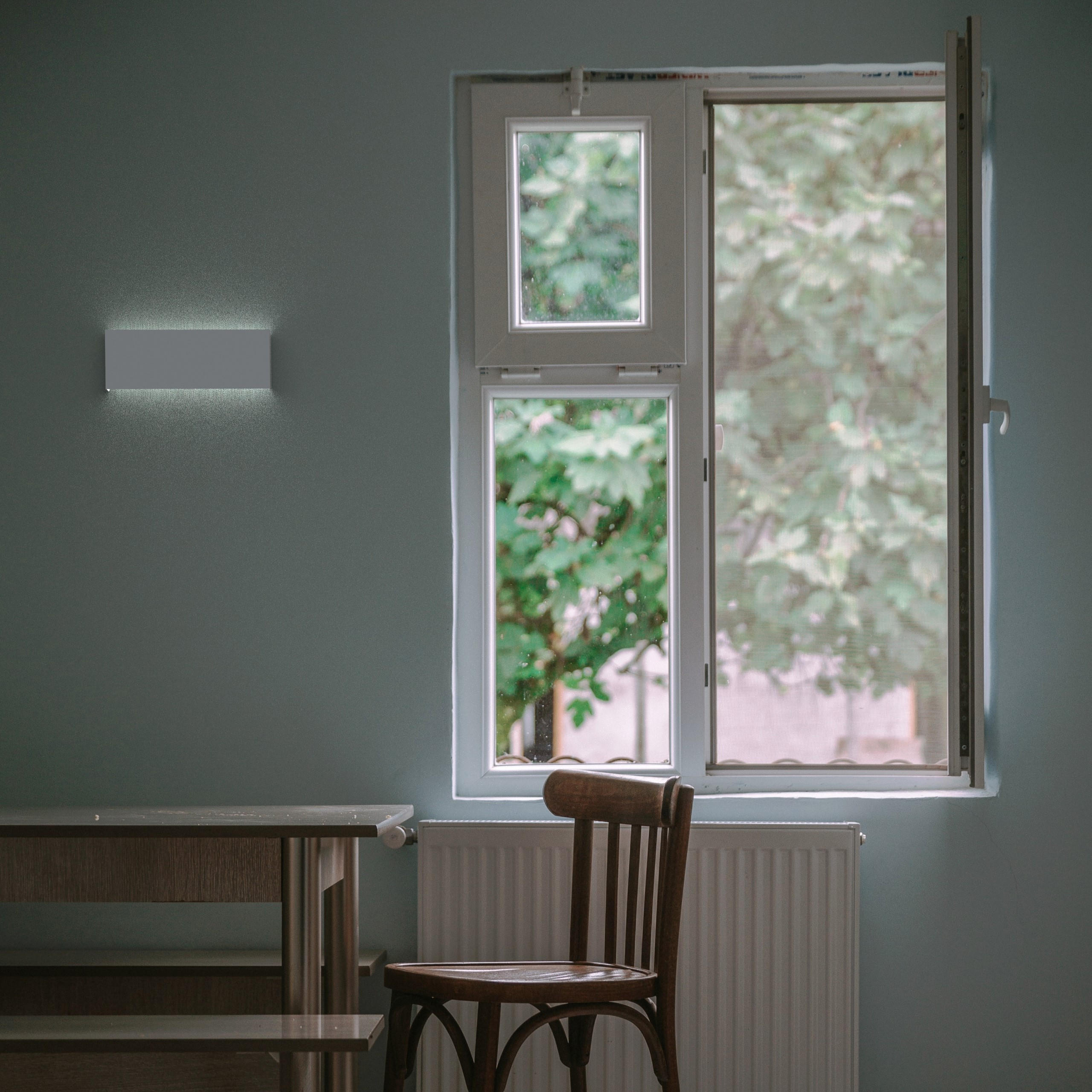 LED-WANDLEUCHTE - Grau, Metall (29/11/3.6cm) - Lumicom
