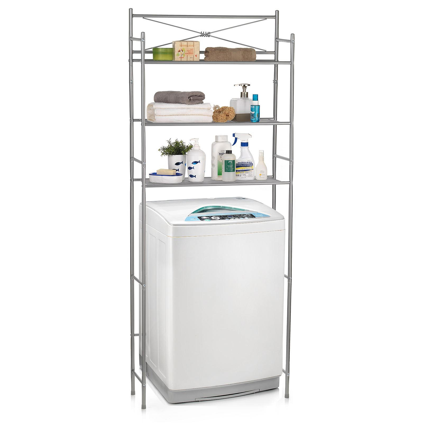 CARO-Möbel Toilettenregal Anthrazit 65x164x22 cm