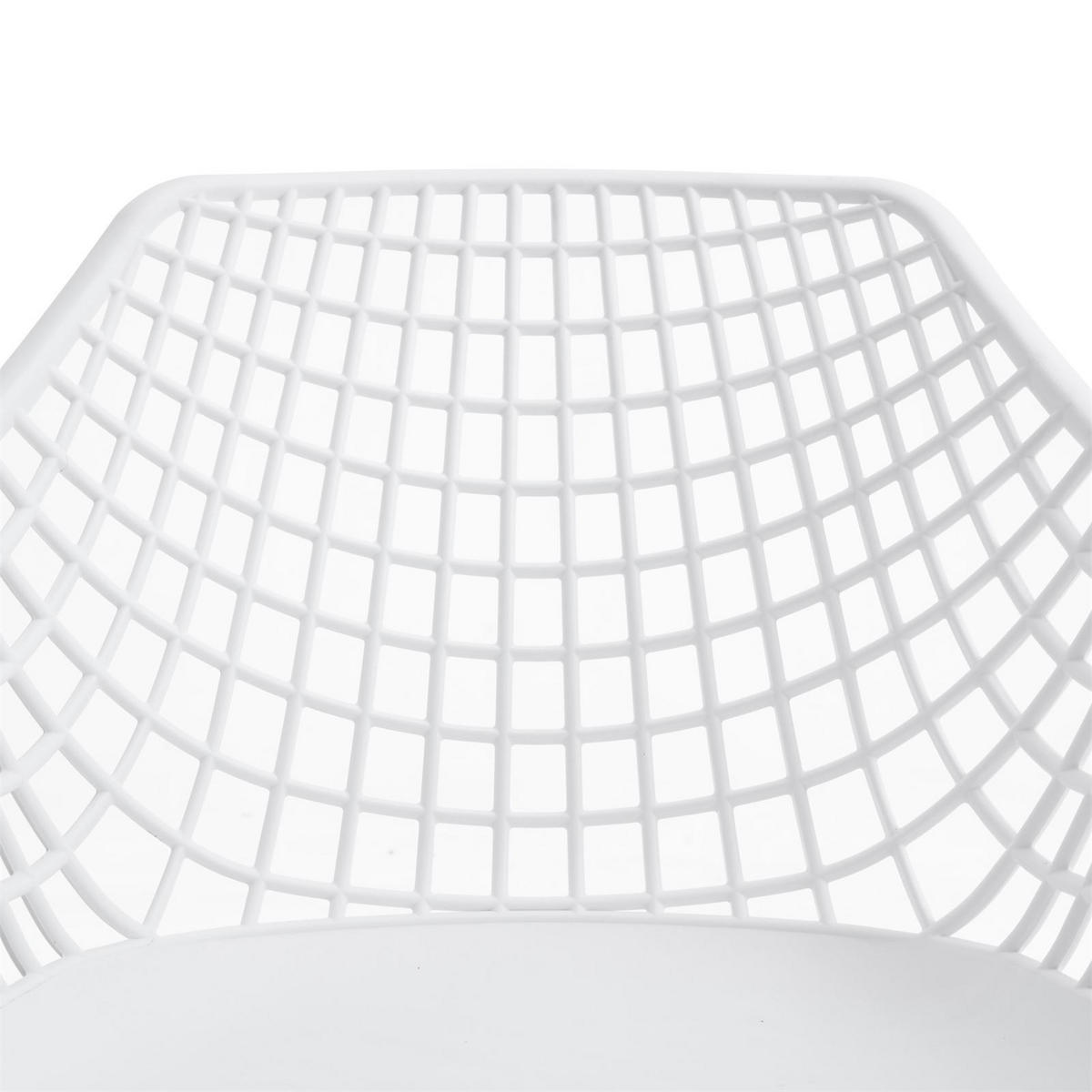 GARTENSTÜHLE ALICANTE 4ER-SET - Weiß, Textil (59/87/54cm) - IDIMEX