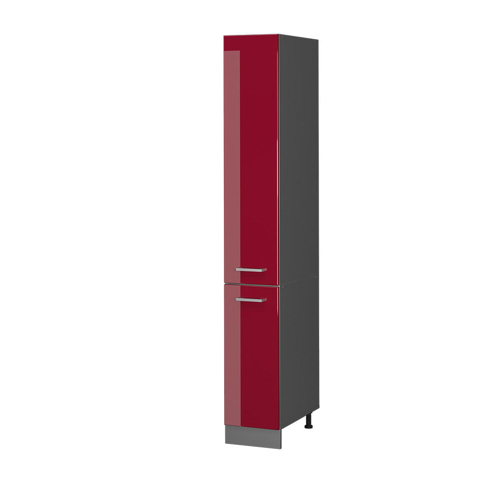 APOTHEKERSCHRANK R-Line Bordeaux Hochglanz 30 cm - Bordeaux/Anthrazit, Holzwerkstoff (30/206.8/57.2cm) - Vicco