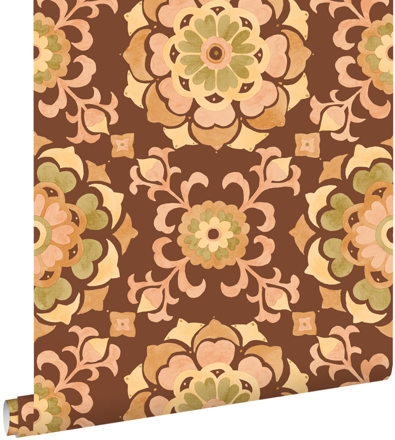 TAPETE Fliesenmuster 50 x 900 cm - Orange, Papier (50/900cm) - ESTAhome