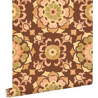 TAPETE Fliesenmuster 50 x 900 cm - Orange, Papier (50/900cm) - ESTAhome