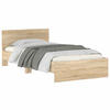 BETTGESTELL ohne Matratze mit Kopfteil Sonoma-Eiche 100x200 cm - Braun, Holzwerkstoff (100/200cm) - furnicato