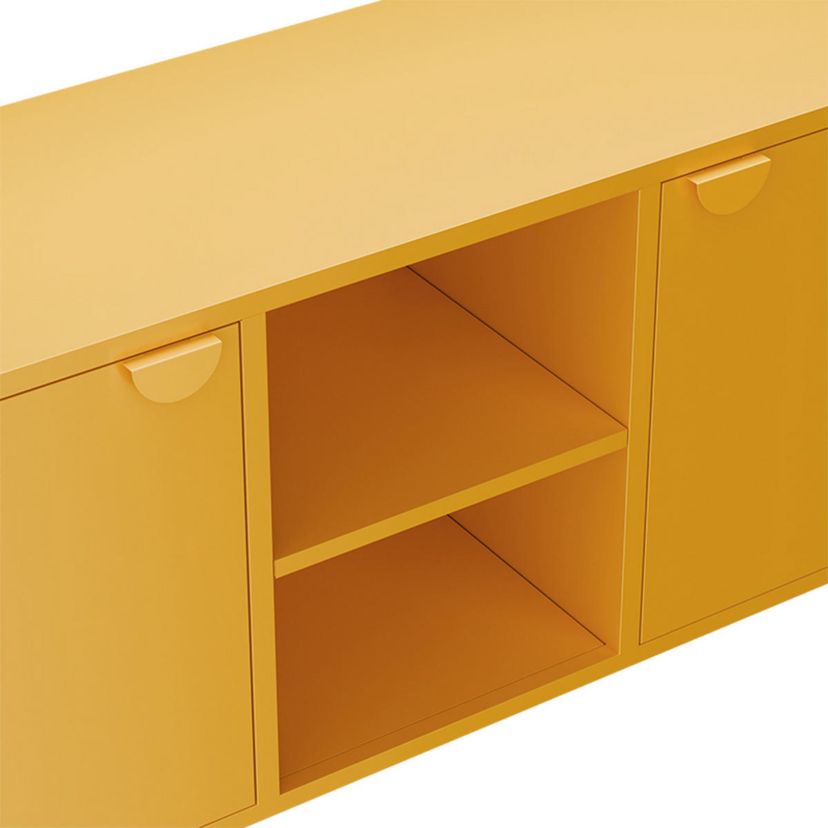 SIDEBOARD 120 cm, Gelb - Gelb, Metall (40/63/120cm) - Oviala
