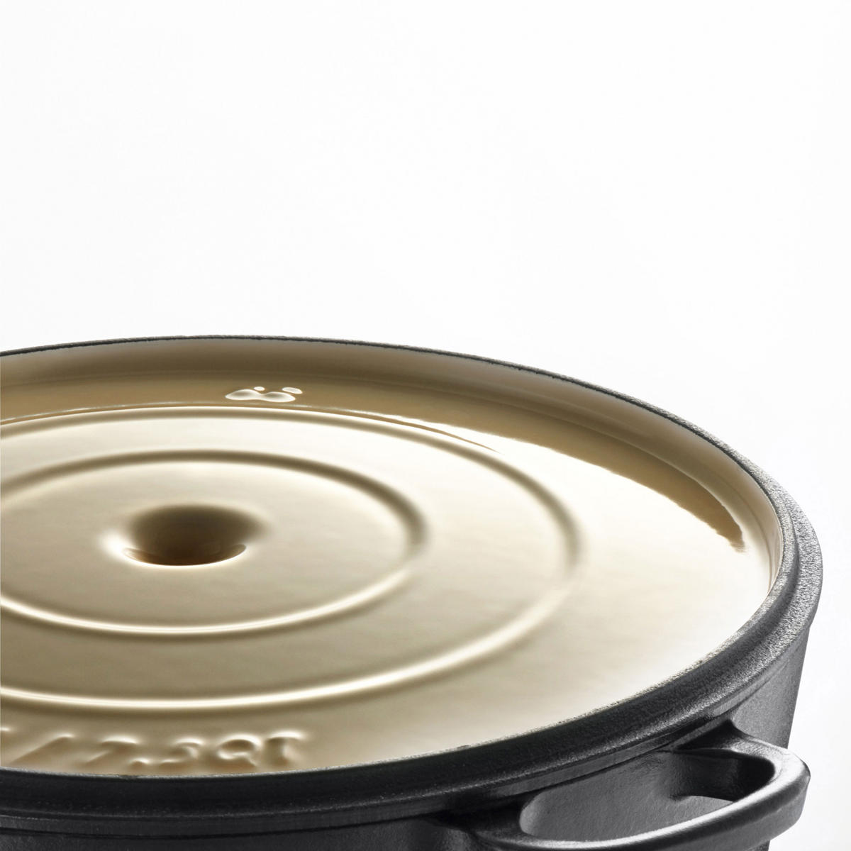 BRÄTER Rund mit Gussdeckel, Eisenguss, Schwarz, Ø 10 cm - Schwarz, Metall (13/8/15cm) - Berndes