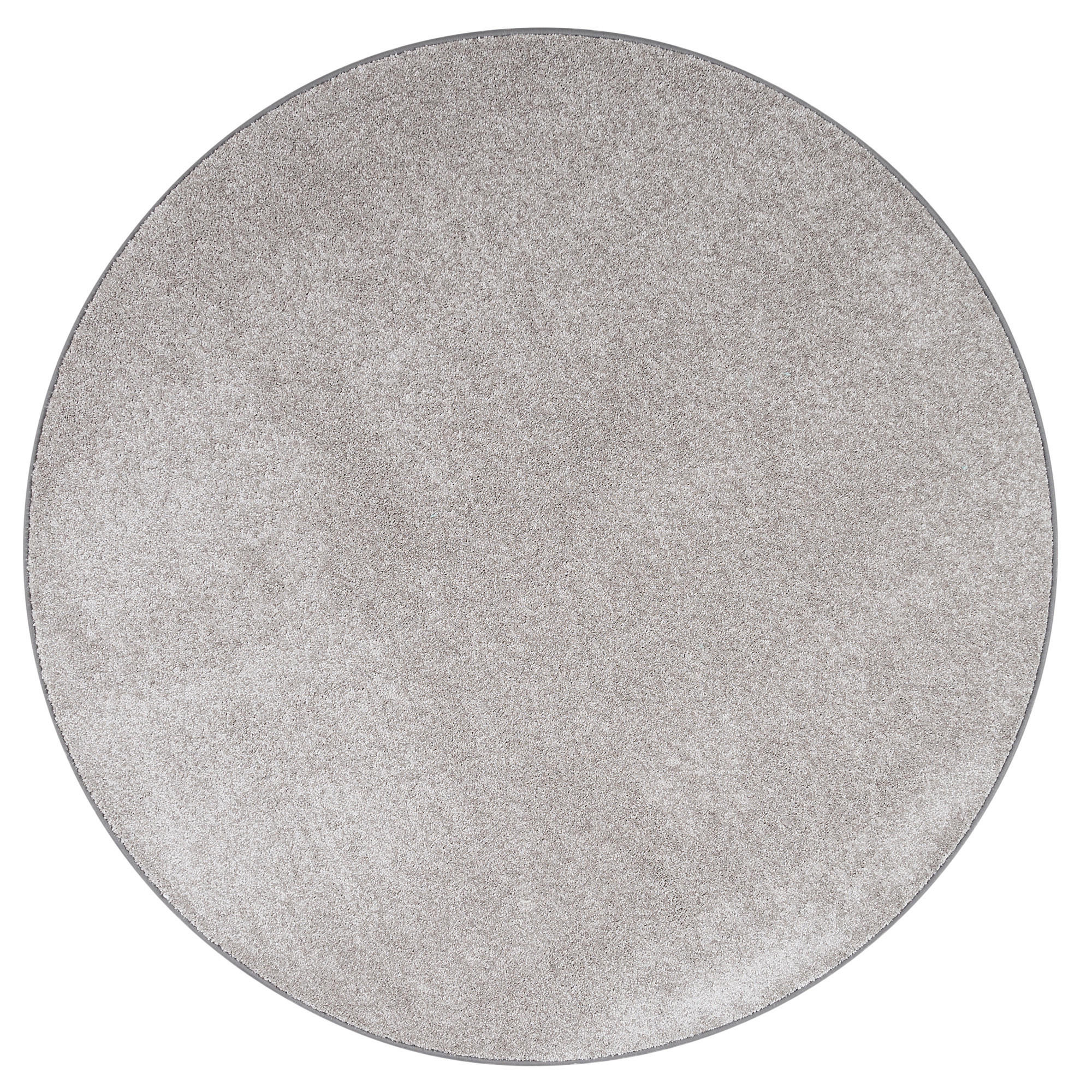LUXUS SOFT VELOURS TEPPICH SHINE RUND - Taupe, Textil (200/200cm) - Snapstyle