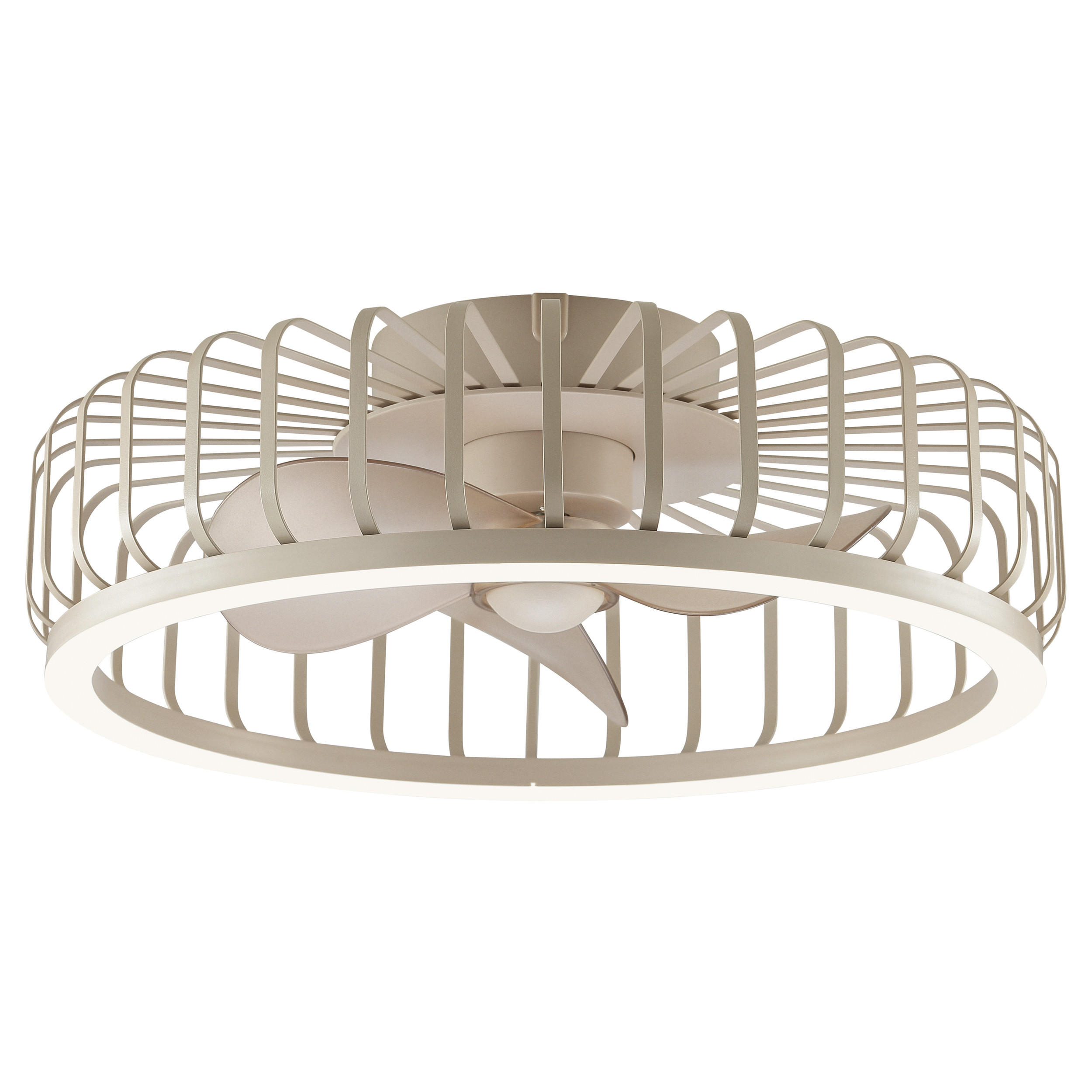 LED DECKENLEUCHTE Capo Beige 48/48/17 cm - Beige, Metall (48/48/17cm) - Brilliant