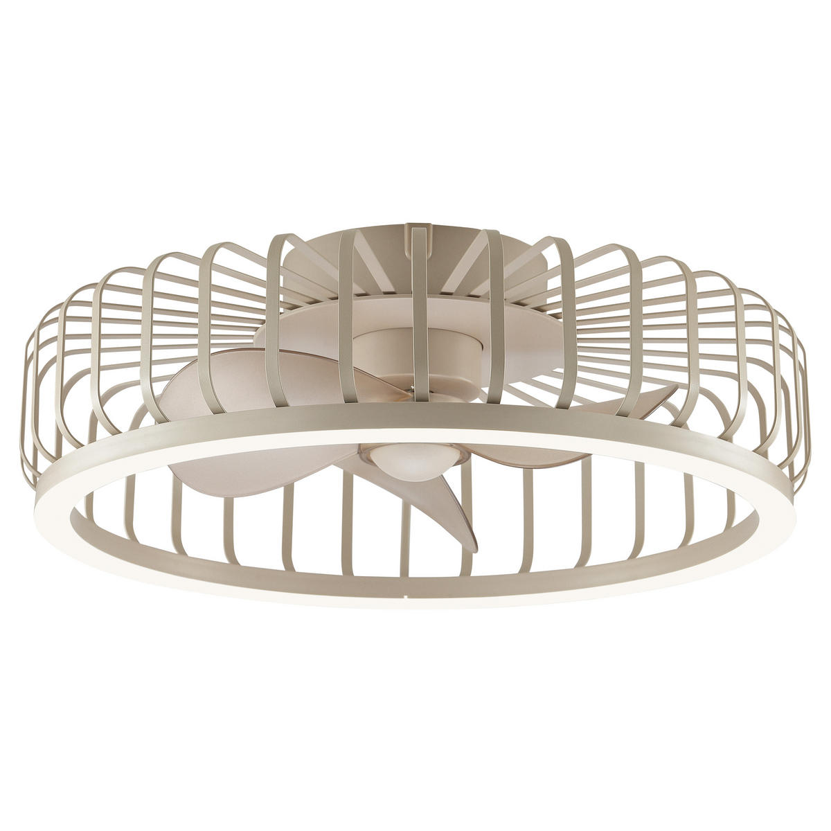 LED DECKENLEUCHTE Capo Beige 48/48/17 cm - Beige, Metall (48/48/17cm) - Brilliant