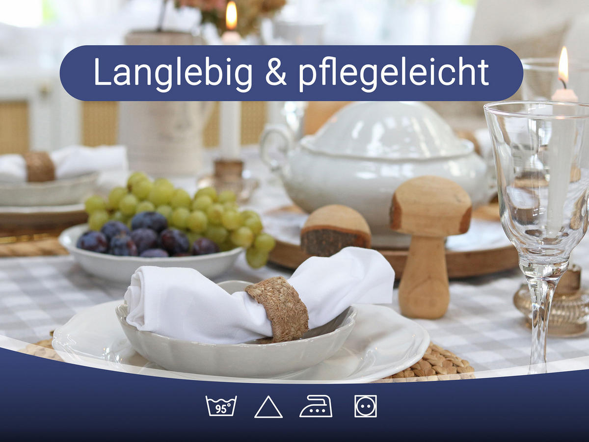 STOFFSERVIETTEN, 25er-Set, 40x40 cm, 100% Baumwolle, Weiß - Weiß, Textil (40/40cm) - Zollner
