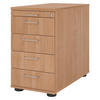 STANDCONTAINER - mit 4 Schubladen 80/42,8/72 cm in Nussbaumfarben Bügelgriff (Metall) - Nussbaumfarben, Holzwerkstoff (42.8/72/80cm) - bümö
