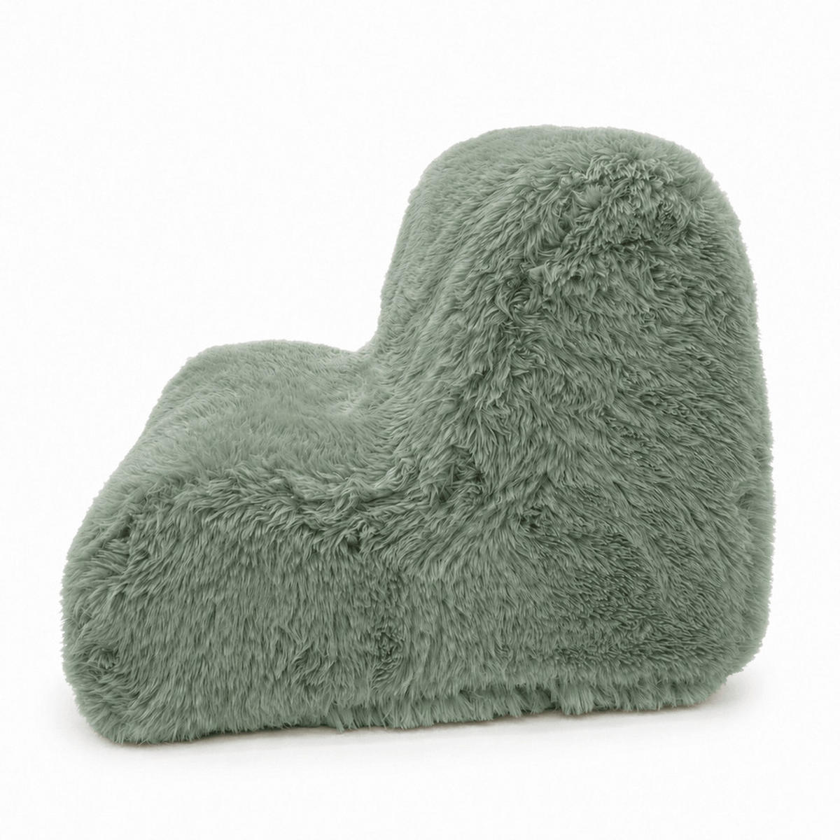 KINDERSESSEL Mammoth flauschig - Salbeigrün, Textil (40/50/60cm) - MeowBaby
