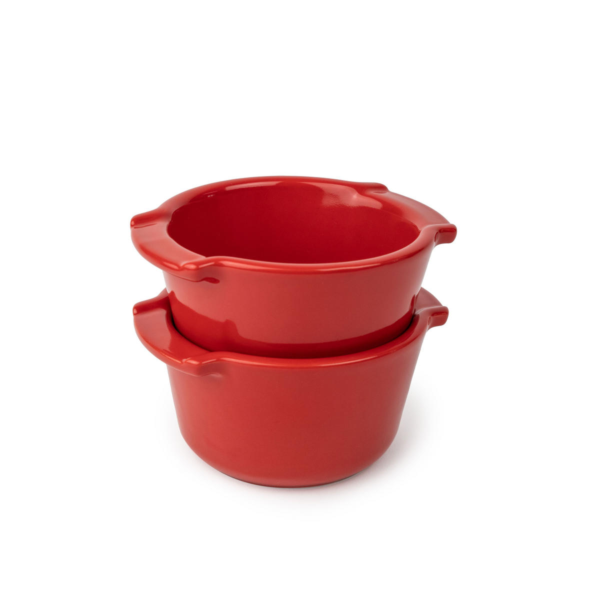 AUFLAUFFORM Ramekin 2er Set Keramik Rot Ofenfest - Rot, Keramik (11/11/5.6cm) - PEUGEOT