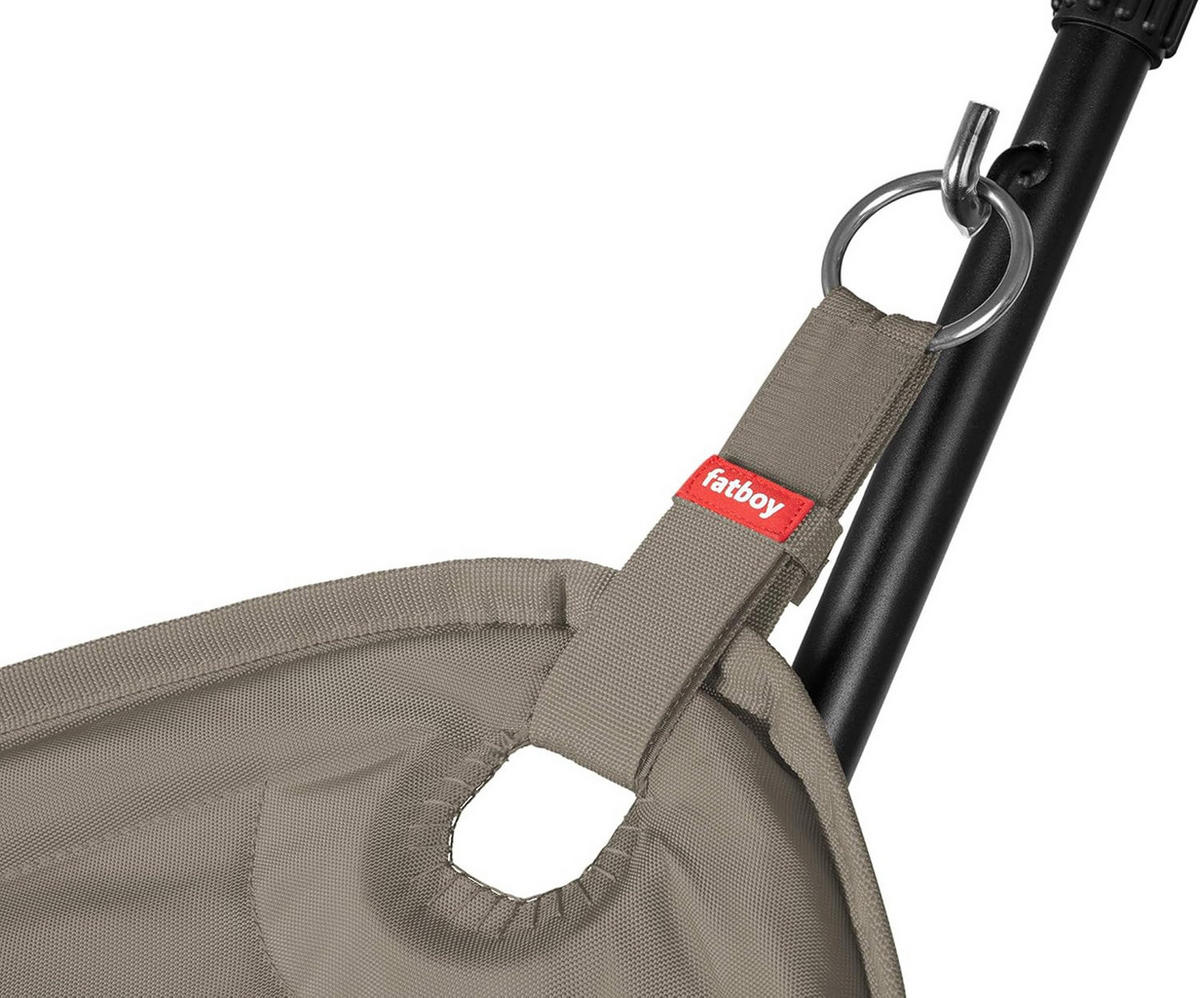 HÄNGEMATTE – Fatboy Headdemock Deluxe Taupe – Outdoor Deluxe für 2 Personen, Metallgestell, Wasserabweisend, UV-beständig, Kissen & Tragetasche - Taupe, Textil (330/110/127cm) - FATBOY