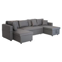 SOFA SCOTT Grau 4 Plätze - Dunkelgrau, Kunststoff (146/294cm) - Happy Garden