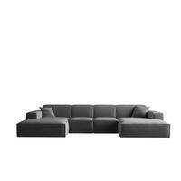 WOHNLANDSCHAFT Celes Premium Xs Opera - Dunkelgrau, Holzwerkstoff/Textil (342/73/165cm) - Fun Möbel