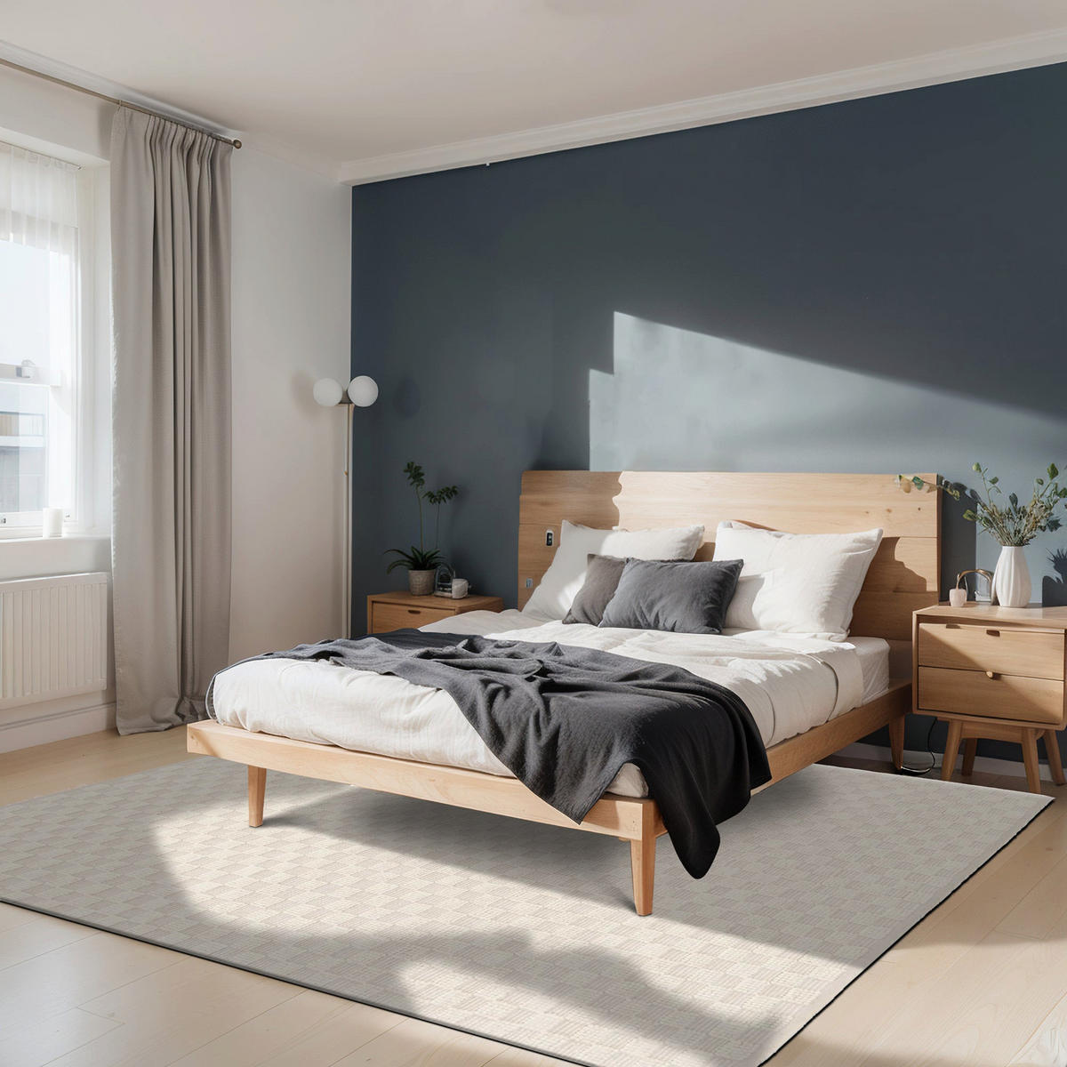 TEPPICH handgefertigt Baumwolle Wolle beige - Beige, Naturmaterialien (120/170cm) - AFK Living