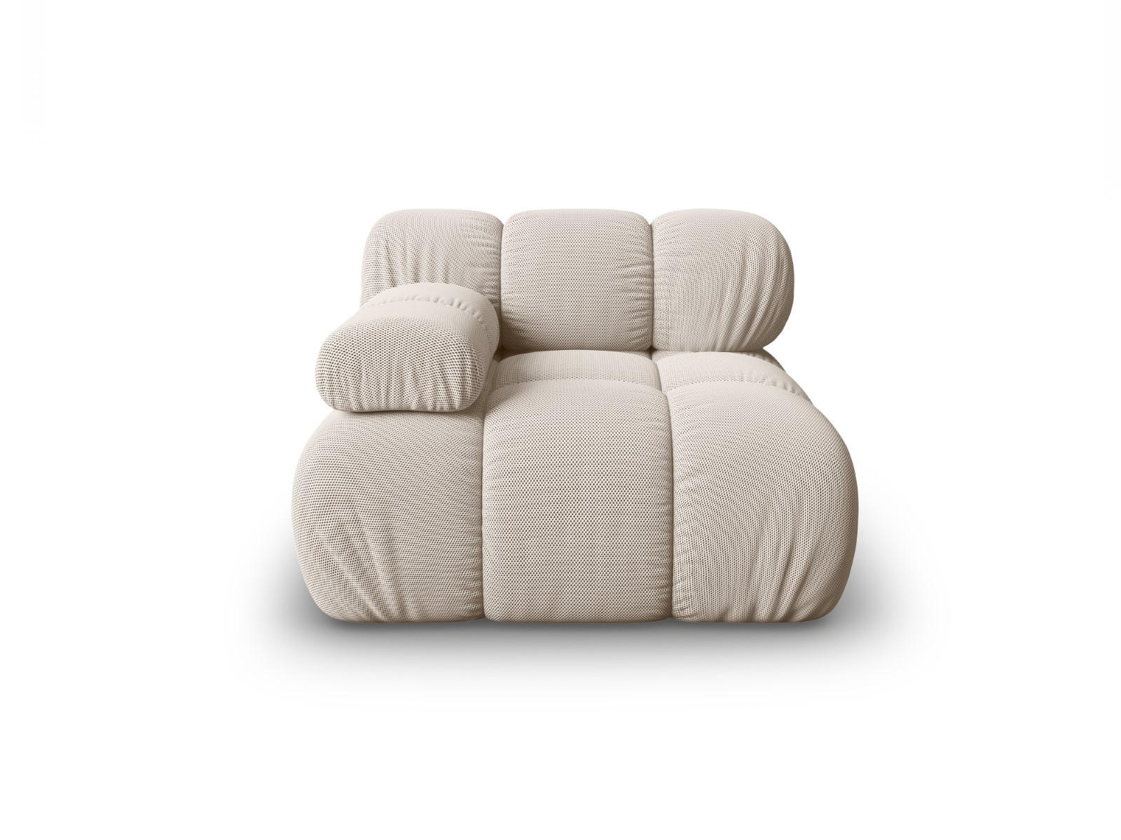 MODUL links Bellis aus 3D-Stoff leichtes beige - Creme, Textil (94/70/94cm) - Micadoni