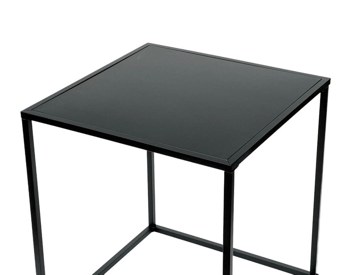 COUCHTISCH Metall Schwarz 42/42/45 cm - Schwarz, Metall (42/42/45cm) - DanDiBo