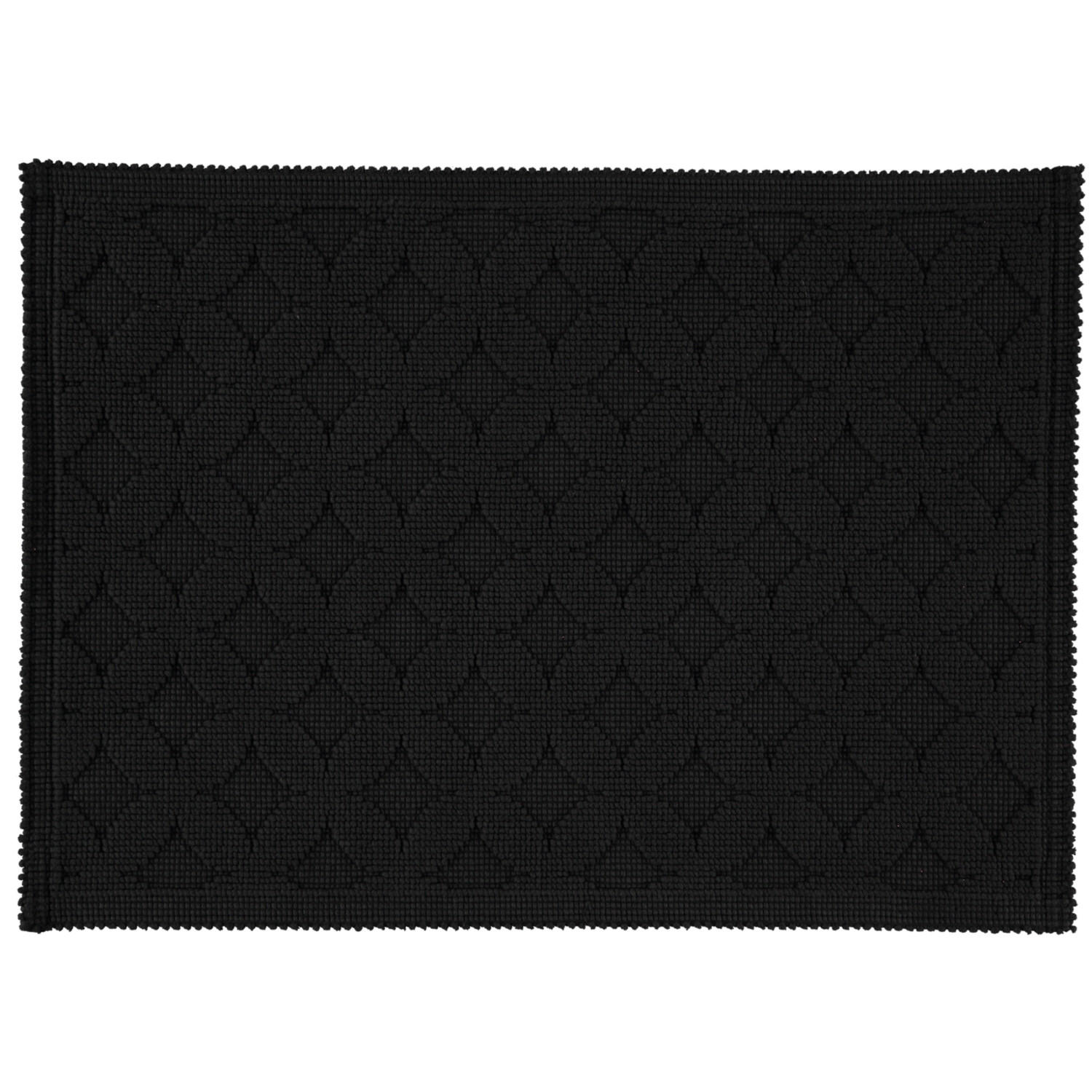 Rhomtuft Badematten Schwarz 50x70 cm