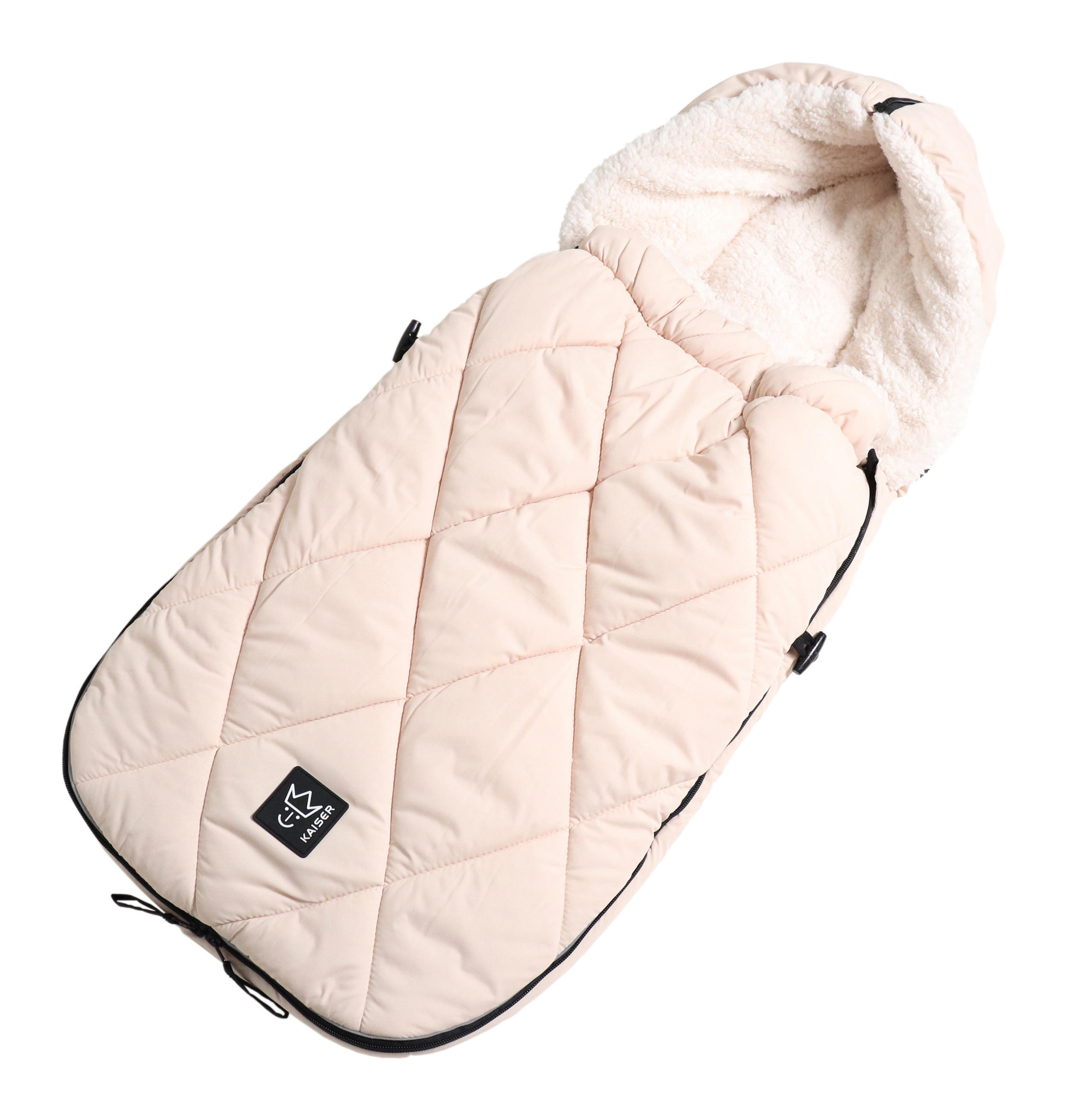 KINDERWAGEN-FUSSSACK XL TOO, sand/creme - Beige, Textil (46/10/105cm) - Kaiserbaby