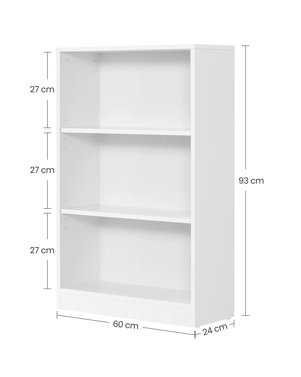 BÜCHERREGAL KINGSTOWN - Weiß, Holzwerkstoff (60/93/24cm) - Hansiro