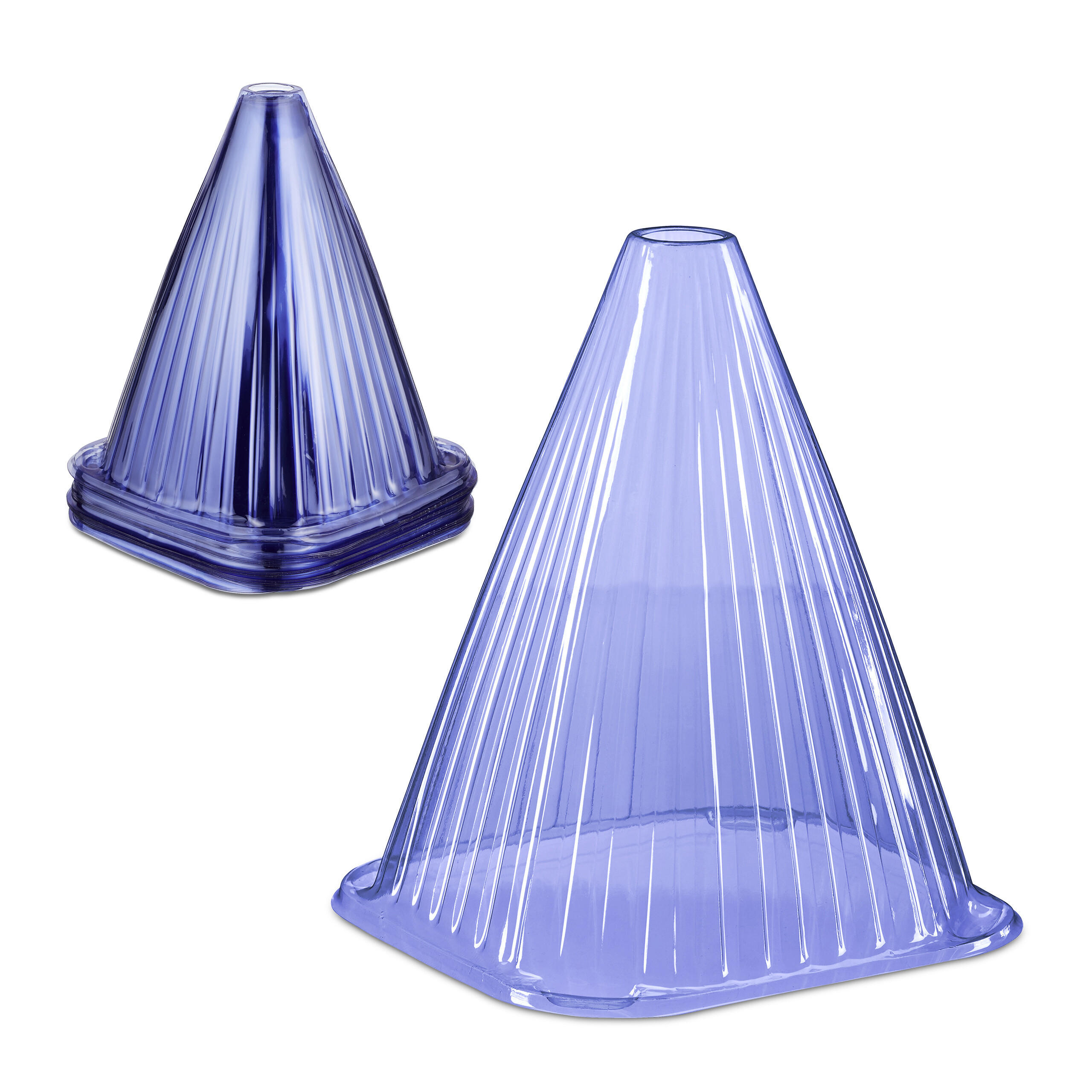 32XPFLANZENHUT - Lila, Kunststoff (19/22/19cm) - Relaxdays