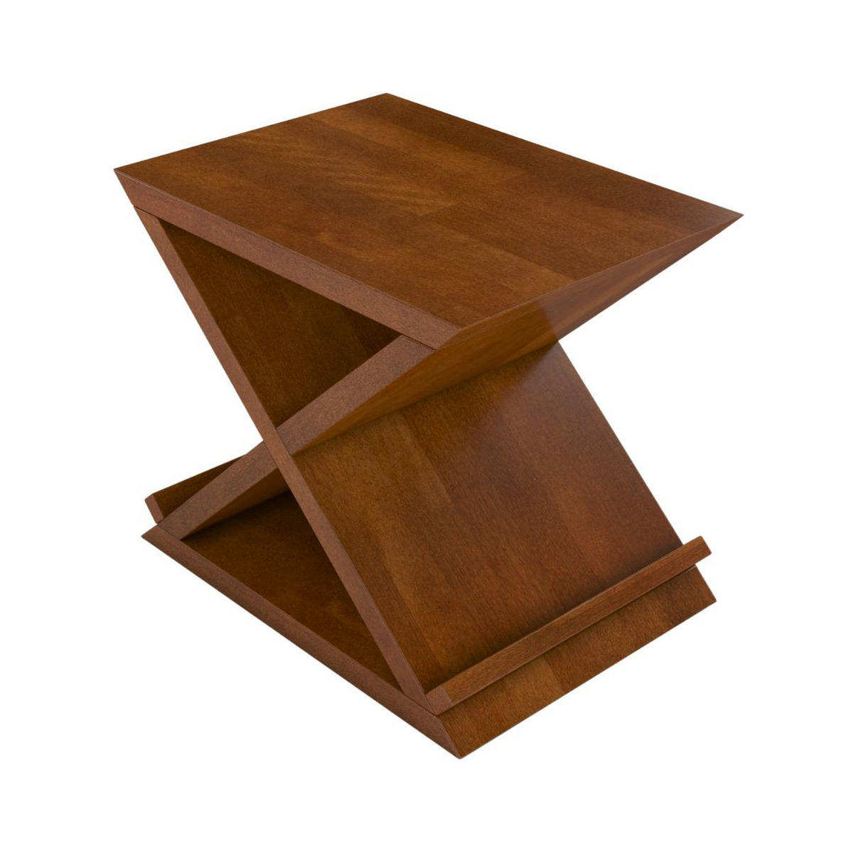 MASSIVHOLZNACHTTISCH Jarocin in X-Form, Buche - lackiert, Nussbaumfarbe - Walnussfarben, Holz (42/40/30cm) - Visby