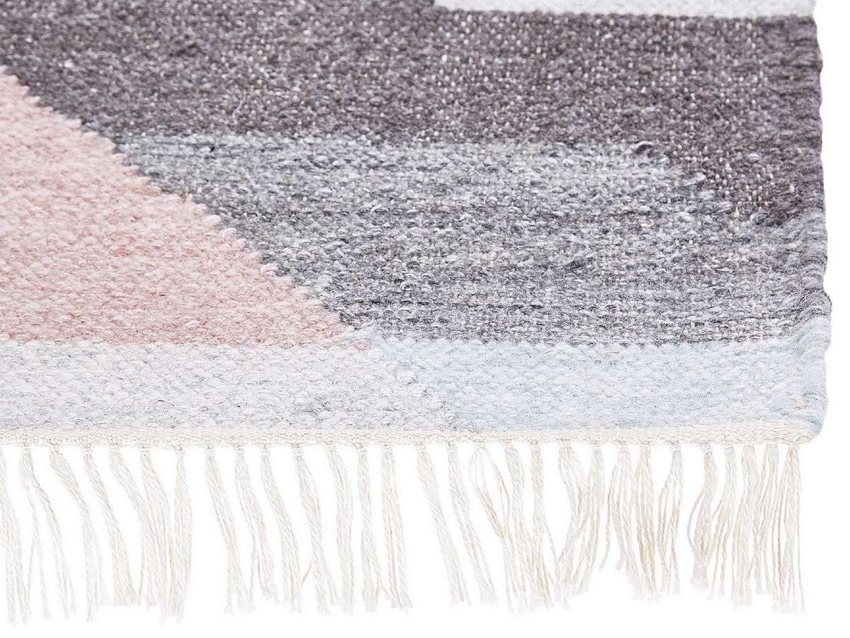 TEPPICH geflochten Nakkas 230/160 cm - Multicolor, Naturmaterialien (160/230cm) - Beliani