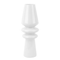 VASE Glas handgefertigt Cone Ø 9 cm - Weiß, Glas (9/25cm) - Present Time