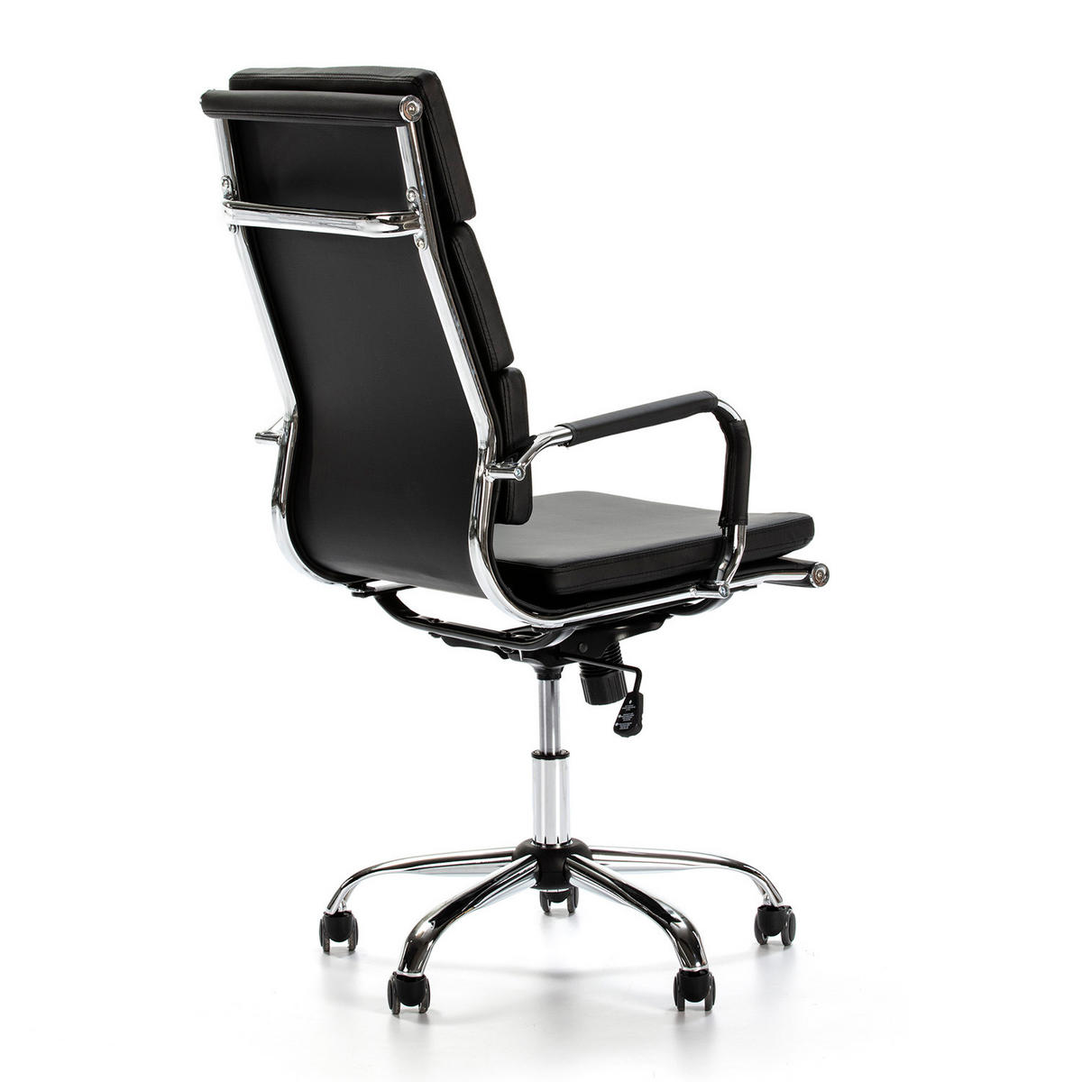 SCAUN rotativ Morgan cu funcție de pat, negru - negru, blană (71/110/54cm) - VS Venta-stock