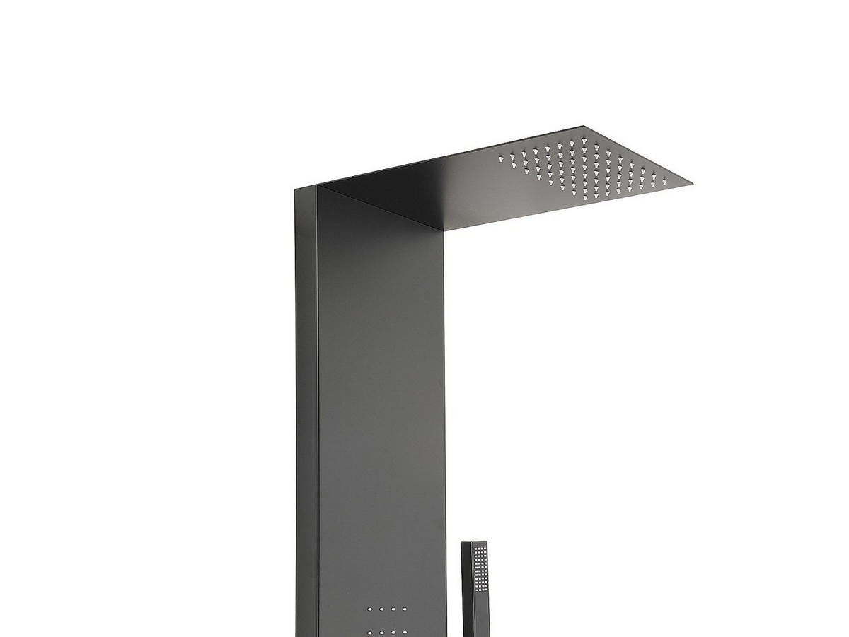 DUSCHSÄULE - 20 cm x 54 cm - metall - schwarz Zazia - Schwarz, Metall (20/140/54cm) - Vente-Unique