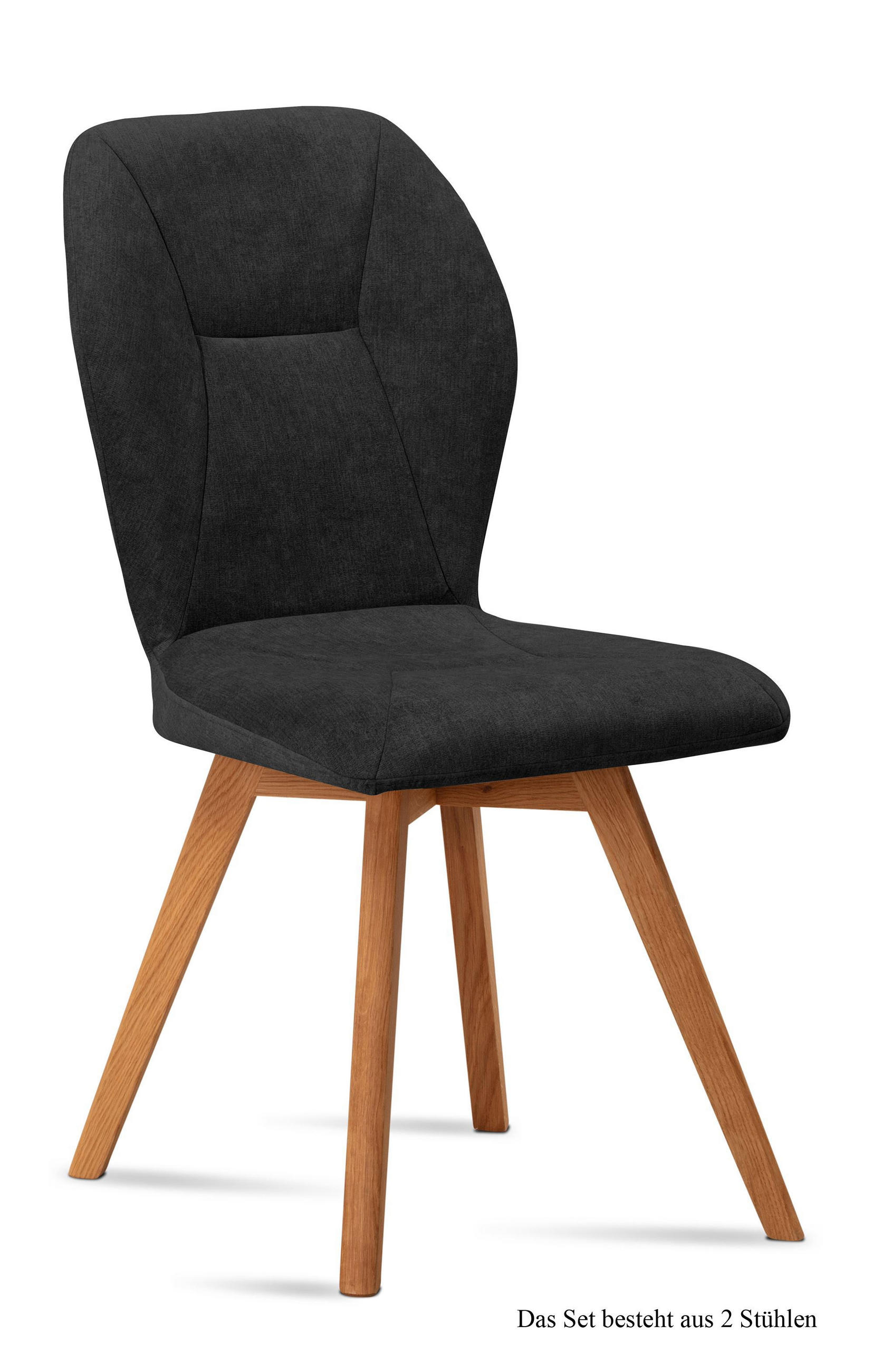 ESSZIMMERSTUHL (2er-Set) Donia 51x92x60 Eiche geölt/Anthrazit - Eichefarben/Anthrazit, Kunststoff (60/92/51cm) - 58aufmkessel