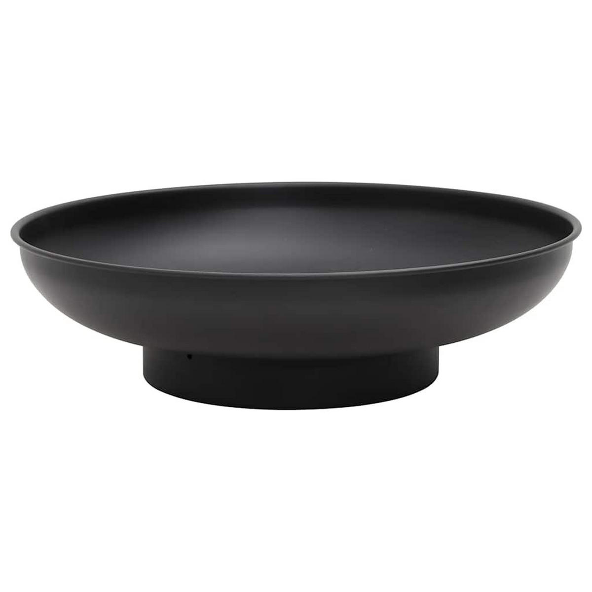 FEUERSCHALE 57 Cm Stahl - Schwarz, Metall (57/16/57cm) - vidaXL