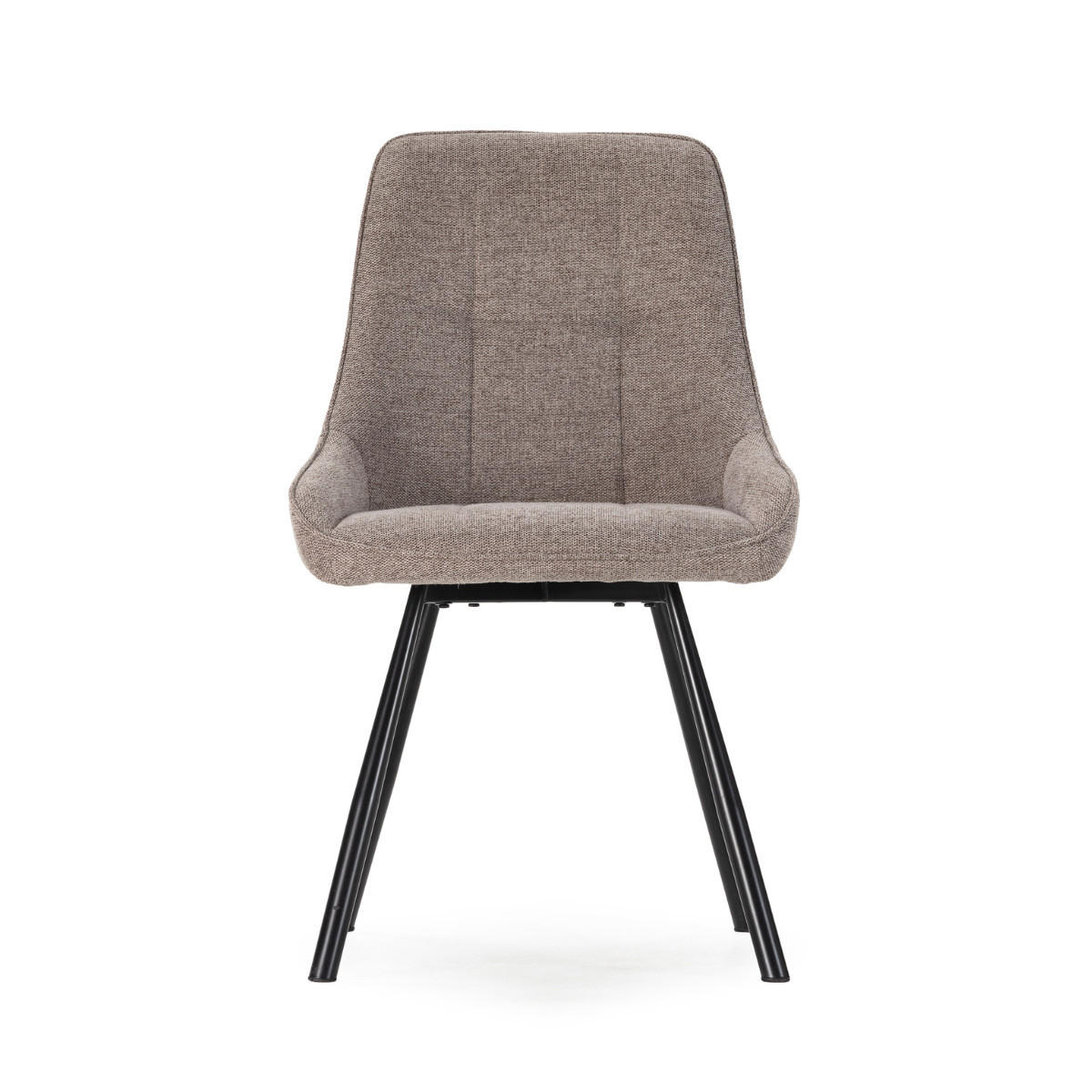 STÜHLE 4er-Set aus Stoff mit Metallbeinen 51,5/59/85,5 cm - Braun, Textil (59/85.5/54cm) - Calicosy